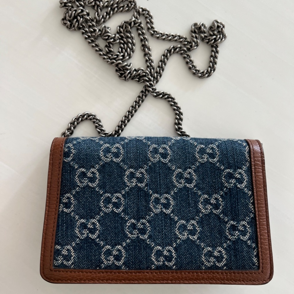 GUCCI Dionysus Super Mini Blue Denim - Picture 5 of 6
